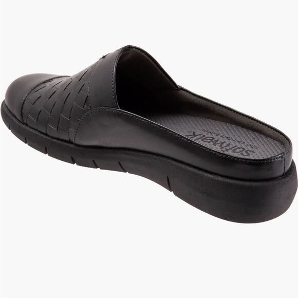 SoftWalk San Marcos II Clogs Black Woven size 9M - Picture 2 of 12